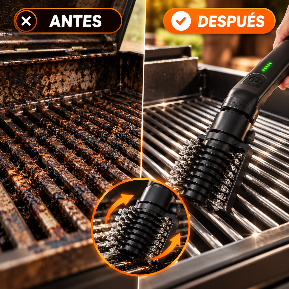 Cepillo Eléctrico para Parrilla – Limpia tu asador en minutos