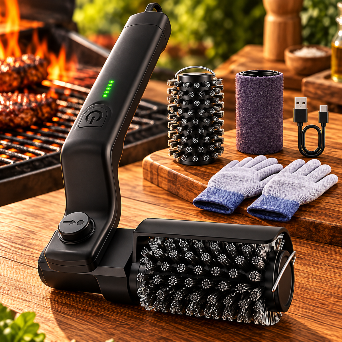 Cepillo Eléctrico para Parrilla – Limpia tu asador en minutos