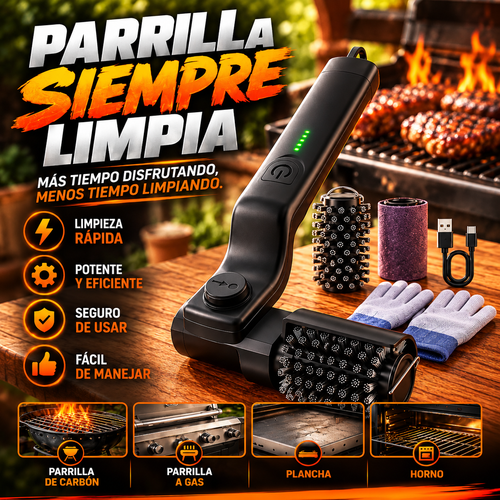 Cepillo Eléctrico para Parrilla – Limpia tu asador en minutos
